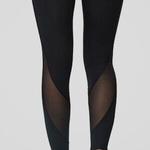 Kirklands Black Sheer Panel Leggings